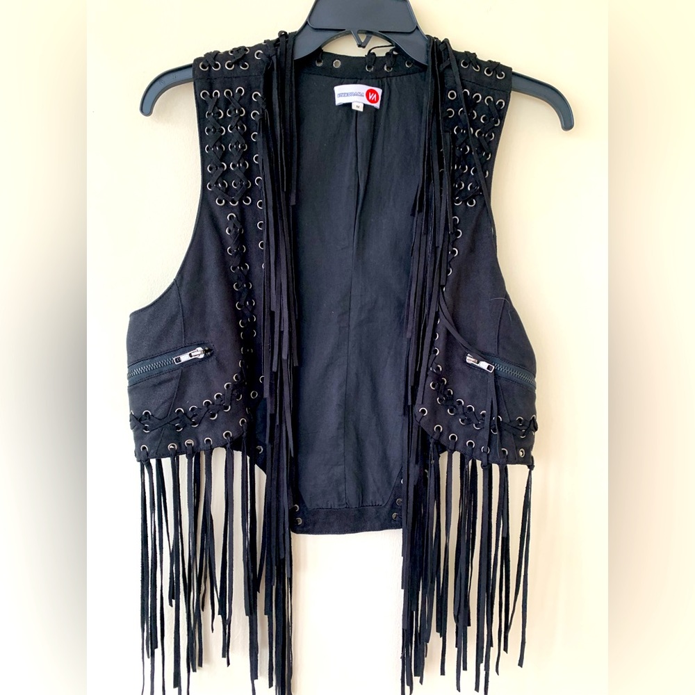 Real Suede Fringe Vest From Europe